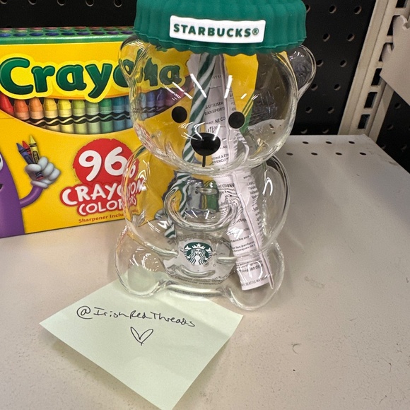 Starbucks Bearista Glass Bear Cold Cup Holiday Tumbler Honey Starbies - Picture 2 of 6